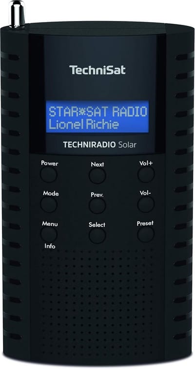 Draagbare Radio - Zonne-energie Radio - Muziek Luisteren - Spatwaterdicht - 10 Uur Batterij - Zwart