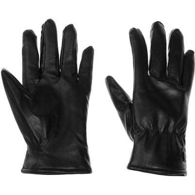 Lederen Windstoppers Handschoenen Anti-Slip Winddicht Thermisch Warm Touchscreen Handschoen Winter Mannen Vrouwen Zwarte Handschoenen Guantes black