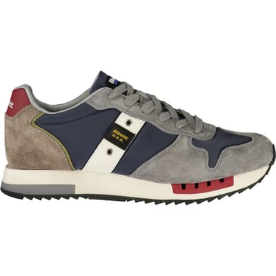 Blauer Blauw Polyurethaan Heren Sneaker