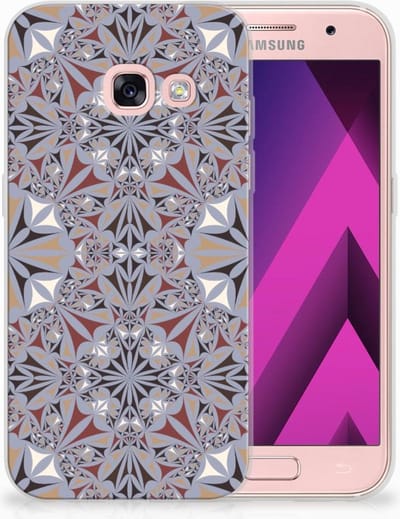 Samsung Galaxy A3 2017 TPU Siliconen Hoesje Flower Tiles