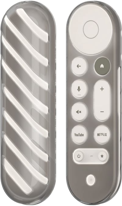 kwmobile Afstandsbediening Beschermhoes voor Google TV Streamer 4K Hoes - Transparante Flexibele Hoes voor Afstandsbediening in zwart / transparant