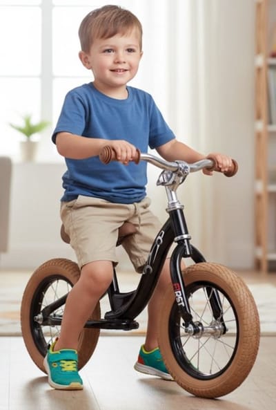2Cycle - Loopfiets - First - Luchtbanden - Zwart - Loopfiets 2 jaar - Balance bike