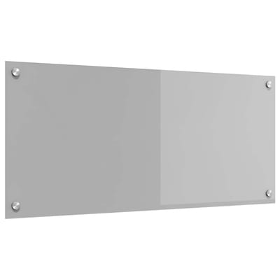 vidaXL - Keukenachterwand - Lichtgrijs - 90 - x - 40 - cm - gehard - glas