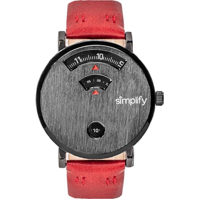 Vereenvoudig de 7000 lederen band horloge
