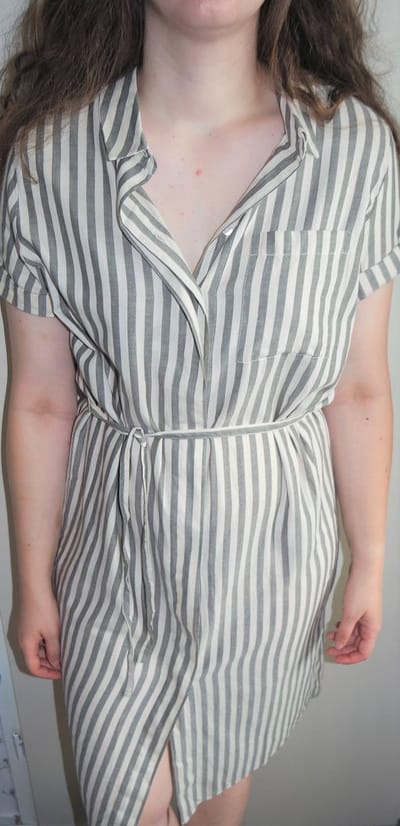 Moscow Shirt Dress - Off White/Olive - Maat XL
