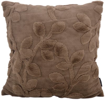 Sierkussen Furry Plant Bruin | 45 x 45 cm | Polyester