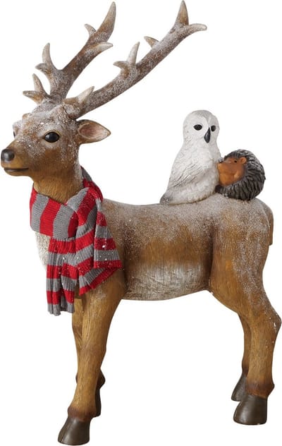 Hert - Beeld - Bruin - XXXL - Polyserin - 150x120x40cm - Decoratie
