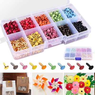 Kleine metalen klemmen - Multicolor - 4,5 x 8 mm - Roestvrij Stalen Bevestigingselementen - Voor Handwerk en Kantoor