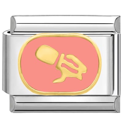 Quiges - Schakel - Bedel - 9mm - charms - Horoscoop Waterman - Geschikt voor - armband - Schakelarmband - italy bedels armband