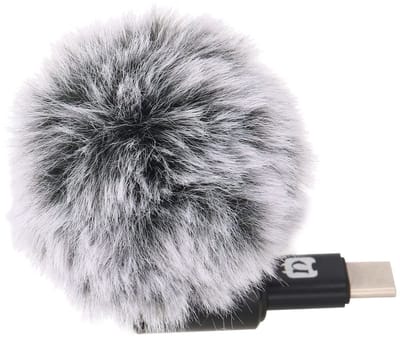 Mini Revers Lavalier Microfoon voor Mobiele Telefoon - Video Opname Ruisonderdrukking - 90 Graden Verstelbaar - Sponswindscherm - Windscherm van. .