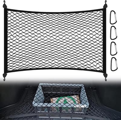 Famanu - Auto bagagenet elastisch kofferbaknet 80 x 60 cm uitschuifbaar