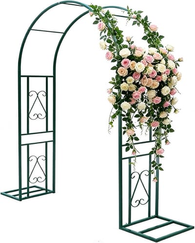 Grote Tuinboog - Klimplantenboog Metaal - Tuin Decoratie - Roestvrij Smeedijzer - 180x230cm - Groen