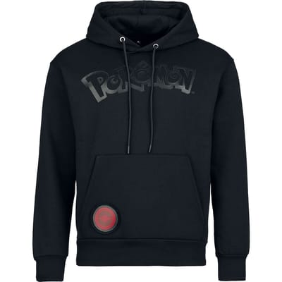 Pokémon - Gaming Trui met capuchon - Heat Logo - Black On Black - S tot L - voor Mannen - zwart