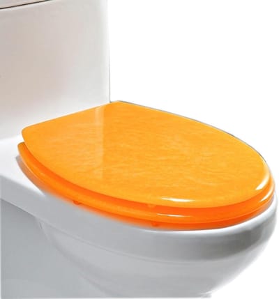 Toiletbril - Toiletdeksel WC-zitting - Badkamer Upgrade - Softclose functie - 42x36 cm - Oranje