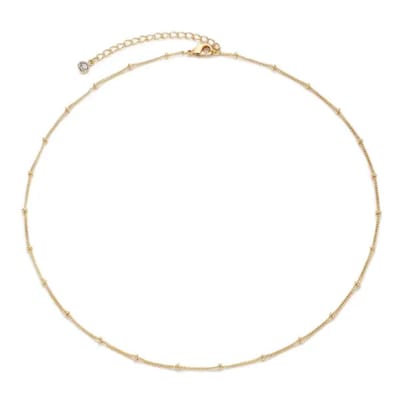 Stainless Steel schakelketting met bolletjes detail – goudkleurig - Waterproof - Kleurvast - Basic & Essentials - The Jewellery Salon
