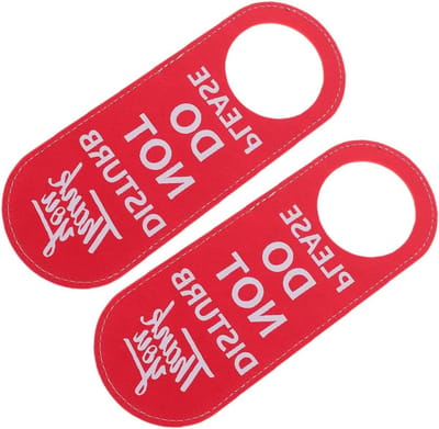 Deurhanger Niet Storen - Bordje Kamer Deurbord - Privacy Aangeven - Dubbelzijdig Bedruk - 22.5x8.5cm - Rood