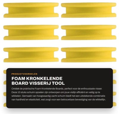 Dailygoods- Schuimspoelen 10 Stks - Kronkelende Platen - Vislijn Wikkeling - Duurzaam Schuim - Lichtgewicht - Slijtvast en Praktisch - Vislijnhouder