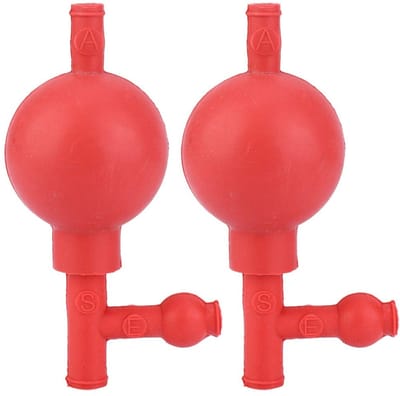 Dailygoods- Laboratoriumpipetten Accessoires - 2 Stuks Rubberen Oorwaslamp - Zachte Oorreiniging - Laboratoriumvloeistofoverdracht - Gemakkelijk schoon te maken - Geschikt voor laboratoria - Zuigbal
