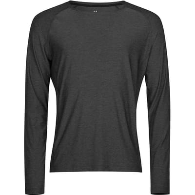 Tee Jays - Long Sleeve CoolDry Tee - Black Melange - S