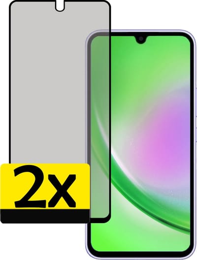 Screenprotector - Geschikt voor Samsung Galaxy A34 - 2 Stuks - Privacy Filter - Beschermglas - Gehard Glas - Tempered Glass - Screen Protector