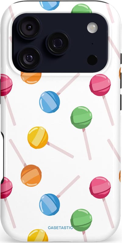 Casetastic hoesje geschikt voor Apple iPhone 17 Pro - MagSafe - Dubbellaagse bescherming - Lollybom - Fashion Case - Wit