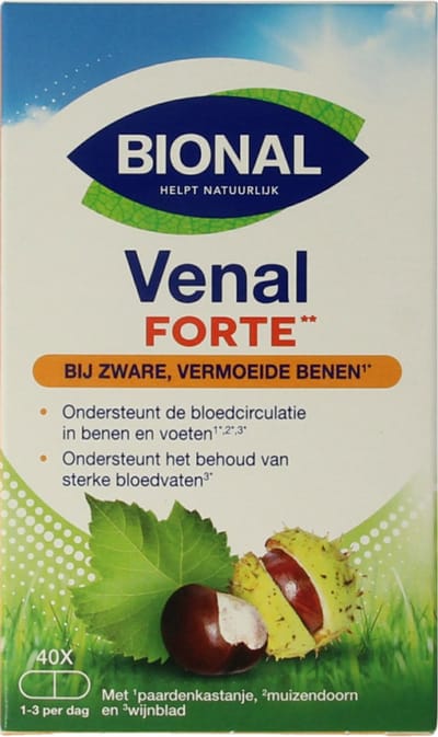 Bional Venal Forte 40Caps Bij Zware, Vermoeide Benen