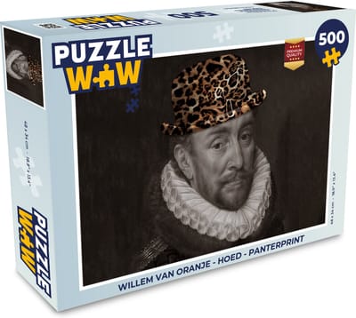 Puzzel Willem van Oranje - Hoed - Panterprint - Legpuzzel - Puzzel 500 stukjes