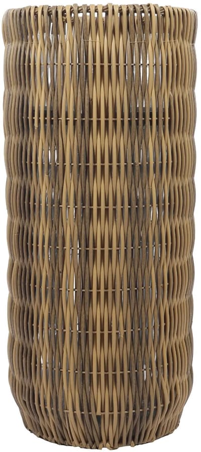 Extra Hoge Plantenpot Rotan | Naturel | 91 cm – Grote Kunst Rotan Bloempot Rond – Met Inzetbodem – Voor Binnen en Buiten