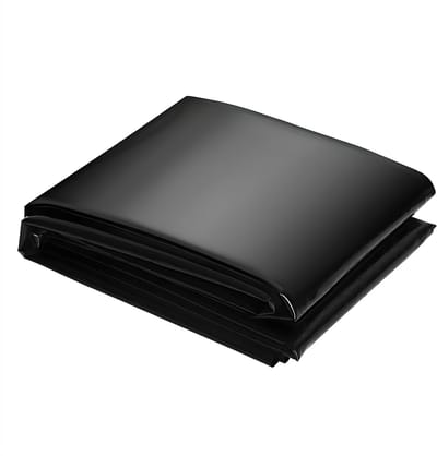 Vijvervoering 20 Mil - Voor Zwembad, Vijver & Watervaltuin - Buigbaar LLDPE Materiaal met Eenvoudig Snijbare Onderlaag - Voor Visvijvers & Landschapsarchitectuur - zwart-610x762 cm