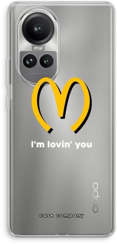 Case Company® - Hoesje geschikt voor Oppo Reno 10 Pro hoesje - I'm lovin' you - Soft Cover Telefoonhoesje - Bescherming aan alle Kanten en Schermrand