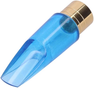 Allecto - Alt Saxofoon Mondstuk - Saxofoon Accessoires - Blauw Transparant - Mondstuk Kit - Geschikt voor Alt Saxofoon - Kleur: Blauw