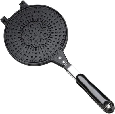 Wafelmaker - Eierrolvorm - Ontbijt Maken - Anti-aanbaklaag - 18.5 x 38.5 cm - Zwart