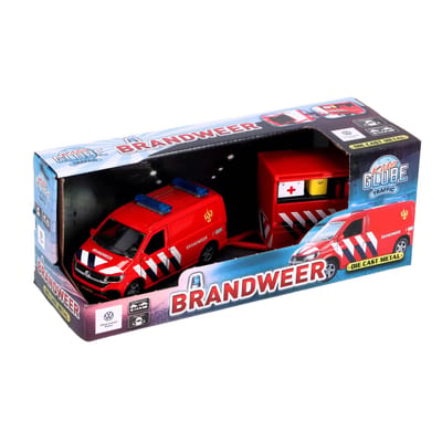 Auto Volkswagen transporter brandweer en aanhanger NL