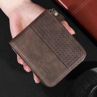Minimalistische Effen Kleur Korte Portemonnee, All-Match Muntzakje, Casual Multifunctionele Creditcardhouder Unisex Tas Voor Dagelijks Gebruik gray