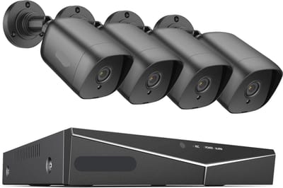 Beveiligingscamerasysteem - 4CH DVR - Openlucht- Bewakingscamera - Beveiligingscamera - IP66 Waterdichte - 2MP IR Buitenbeveiligingscameras - 1080P TVI CCTV Surveillance Kit - 1TB HDD - 4 Stuks - Zwart