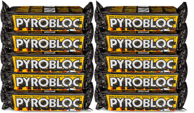 Pyrobloc - Openhaard haardblok - 10 stuks - 2 tot 3 uur per blok - 1.3kg per blok