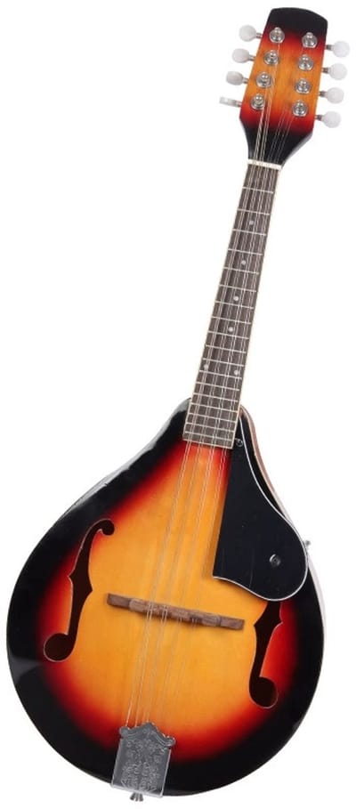 Knobbout Music United, Akoestische mandoline vurenhout,73cm, volledig pakket