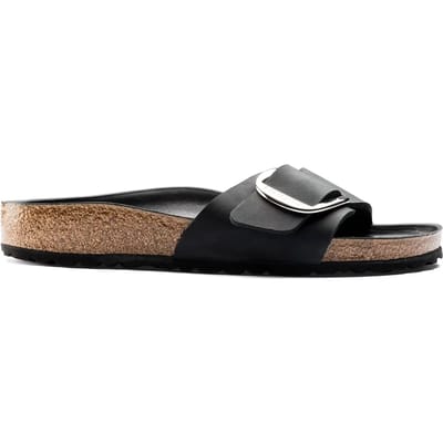 Damessandalen Birkenstock Madrid Big Buckle Natural Leather Oiled