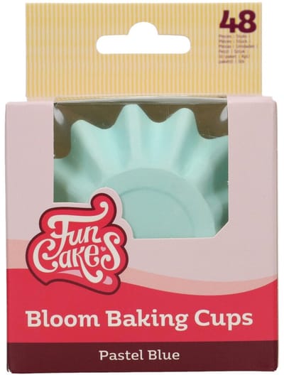 FunCakes Bloom Baking Cups - Duurzaam Gecoat Karton - Pastel Blauw - pk/48