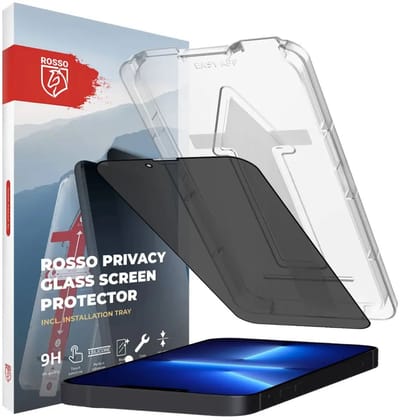 Rosso Privacy Screen Protector Geschikt voor Apple iPhone 13 Pro Max - 9H Gehard Glas - Met Installatietray - Case Friendly Tempered Glass - Anti Spy - Eenvoudige Installatie
