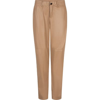 EsQualo Trousers Jogger Vegan Leather Sand Maat: 34 | Pantalons Outlet | Dames | Beige