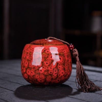 Luxe Begrafenis Urn 130ML - Urn - Mini Crematie Urn - As Urn - Voor Huisdieren, Honden, Katten of Menselijk As - Crematie As - Mini Urn - ROOD