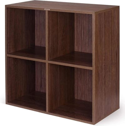 Vinyl Opbergkast - LP Kast - Muziek Opslag - Tijdloos Design - 705 x 730 x 335 mm - Walnoot