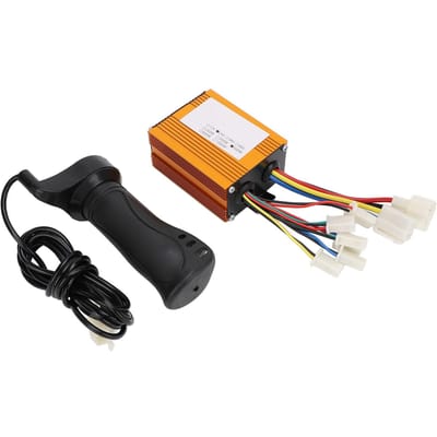 Motorsnelheidsregelaar Gashandvat Set 24V 500W Borstelmotor Regelkast voor Elektrische Fiets Driewieler Scooter black