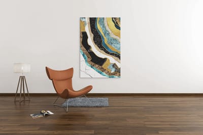 Canvas Schilderij - Golven - Abstract - Schilderijen - Print op Canvas - 120x80 cm
