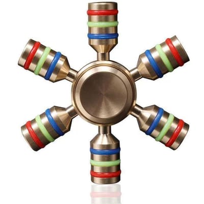 Stressverlichting Speelgoed Fidget Spinner Draaitol Tip Gyroscoop EDC Metaal Antistress Decompressie Voor Kinderen Volwassenen beige
