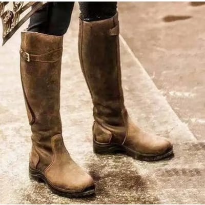 Western Fashion Dames Laarzen Winter Kniehoge Hakken Kwaliteit Suède Lange Comfort Vierkante Botines Mujer Dij Hoge Laarzen Botasd45 35 black