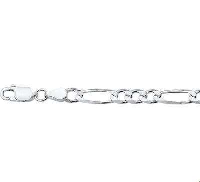 Zilveren Collier figaro 4 1001944 50 cm