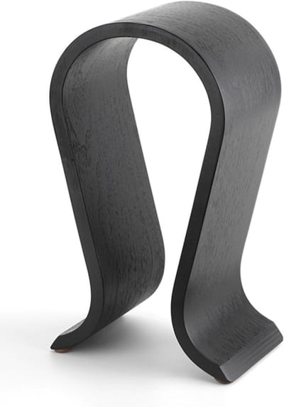 Retro hoofdtelefoonstandaard van hout, bureau-organizer en kleerhanger voor desktop, perfect voor gamers en muziekliefhebbers