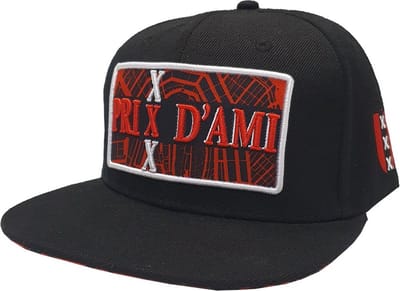 Prix D'ami Amsterdam 020 - Snapback Pet - One Size - Zwart/Rood